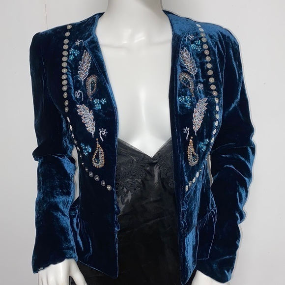 Nanette Lepore Blue Velvet‎ Jacket 0 - Picture 1 of 15